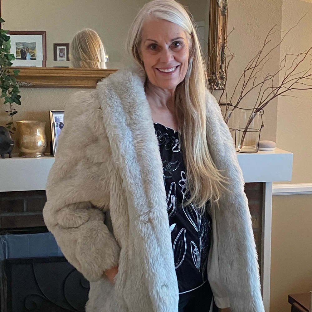 Faux fur jacket by Saxton Hall